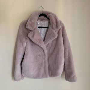 Pink Faux Fur Coat NWOT